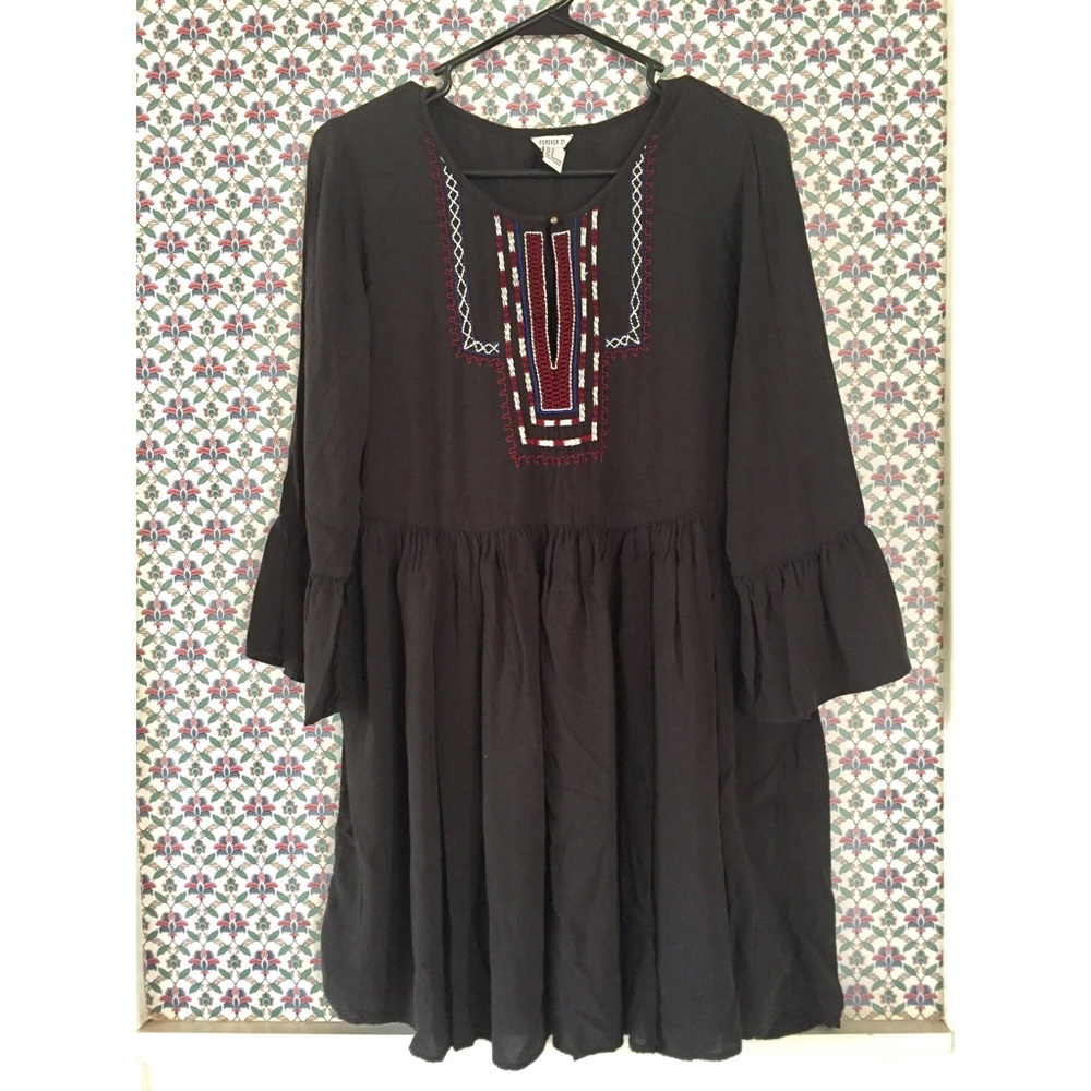 Forever 21 - dark grey flowy dress